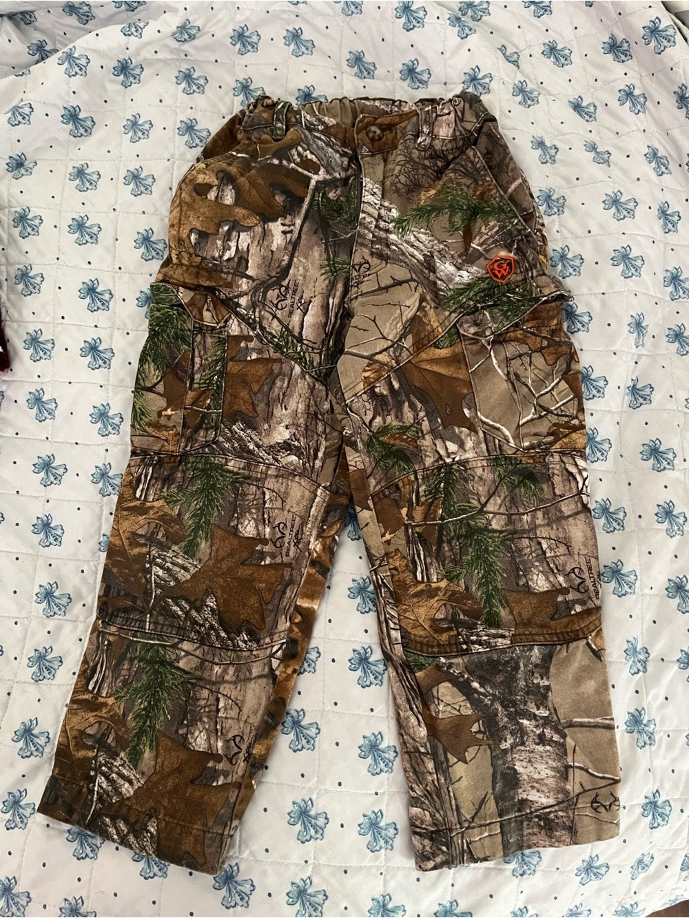 Boy’s Camouflage Cargo Pants - Brown/Green Camo